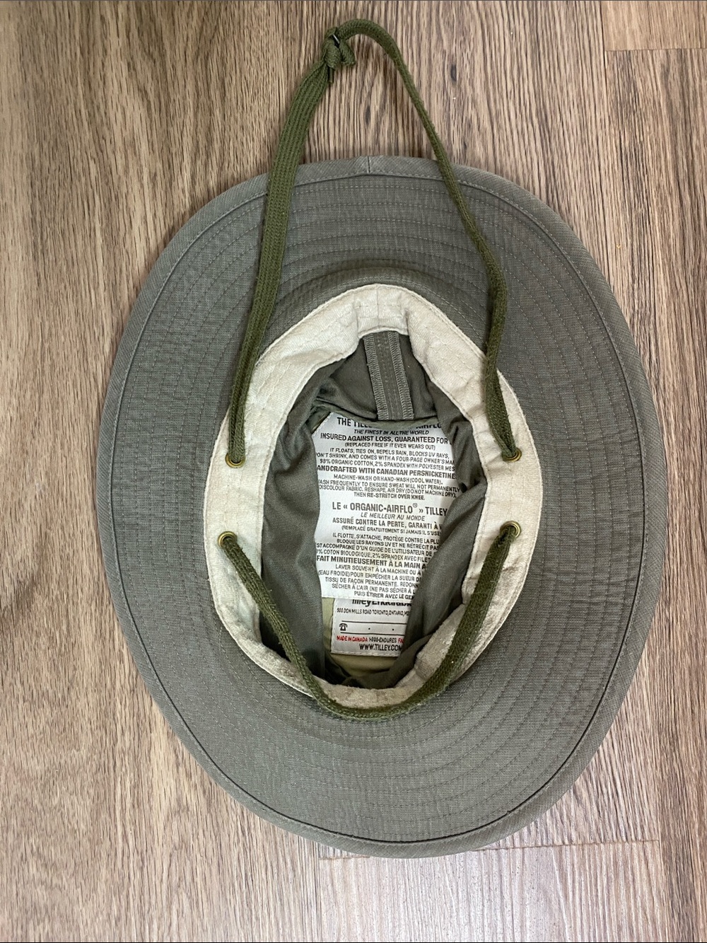Tilley T4MO Organic Airflo Hiker Hat Gorpcore Olive 7 1/2 - Picture 7 of 16